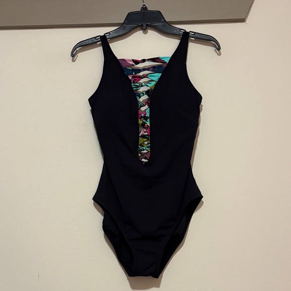 Bleu Rod Beattie Jungle Book Knotted Plunge One Piece Swimsuit SZ 6 NWT - Picture 4 of 6